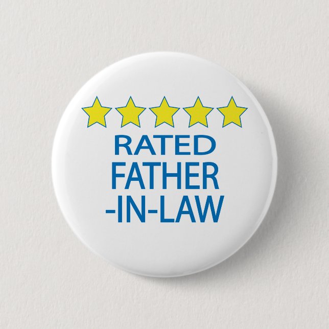 Five Star Father-In-Law 6 Cm Round Badge (Front)