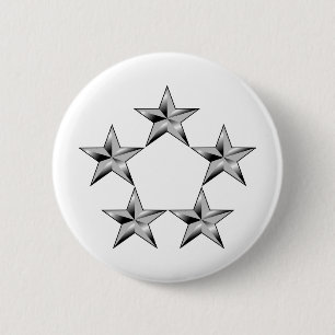 Five-star-general 6 Cm Round Badge