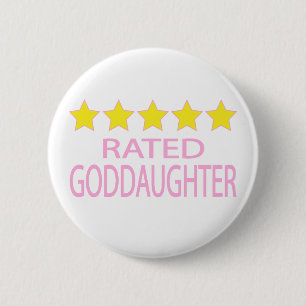 Five Star Goddaughter 6 Cm Round Badge