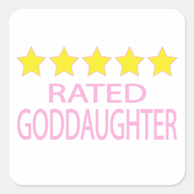 Five Star Goddaughter Square Sticker (Front)