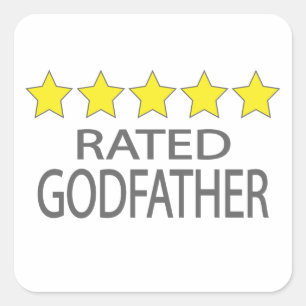 Five Star Godfather Square Sticker