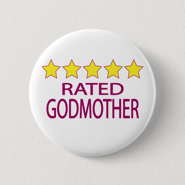 Five Star Godmother 6 Cm Round Badge (Front)