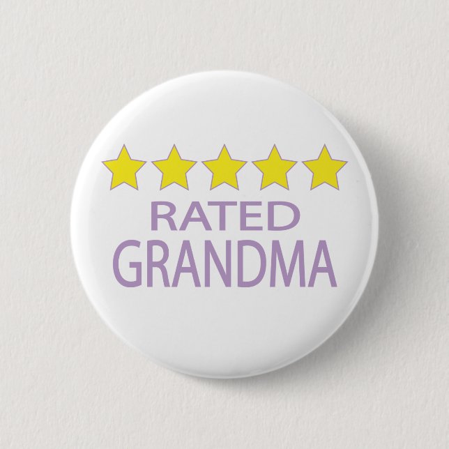 Five Star Grandma 6 Cm Round Badge (Front)