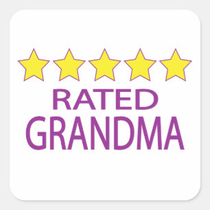 Five Star Grandma Square Sticker