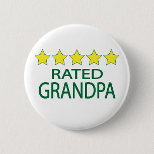 Five Star Grandpa 6 Cm Round Badge