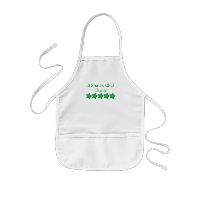 Five Star Junior Chef Personalised Apron (Front)