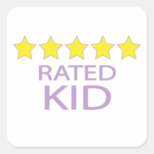 Five Star Kid Square Sticker