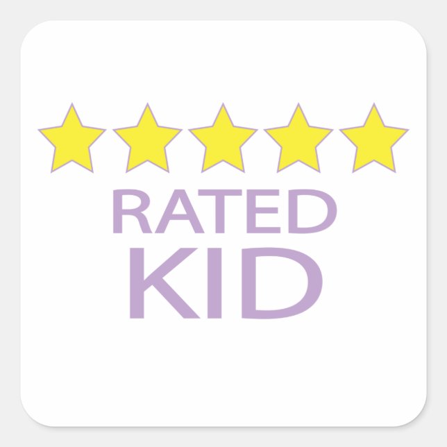 Five Star Kid Square Sticker (Front)