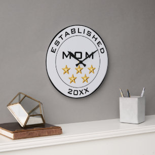 Five Star Mom Clock Elegant Mother's Day Gift