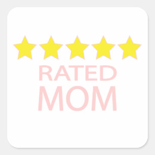 Five Star Mum Square Sticker