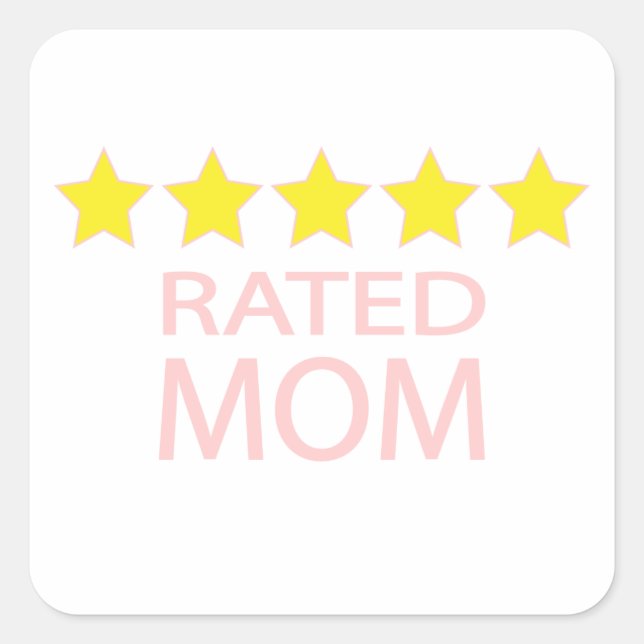 Five Star Mum Square Sticker (Front)