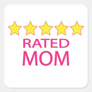 Five Star Mum Square Sticker