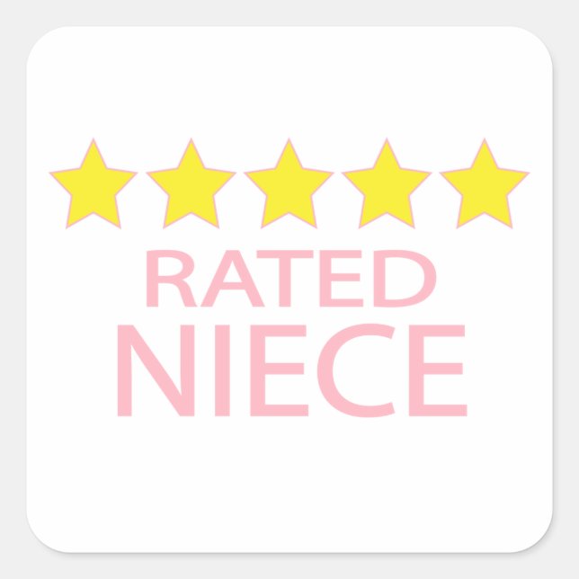 Five Star Niece Square Sticker (Front)