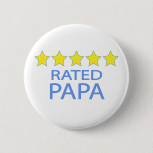 Five Star Papa 6 Cm Round Badge