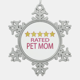 Five Star Pet Mum Snowflake Pewter Christmas Ornam Ornament
