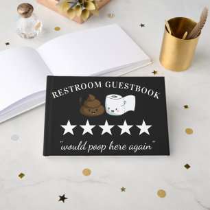 Five Stars Funny Bathroom Guest Book