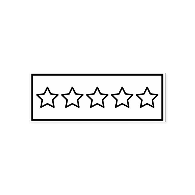 Five Stars Review Excellent Fill-in Crafting Self-inking Stamp (Design)