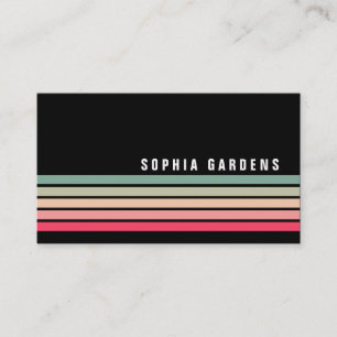Five Stripes - Colours 01 - On Black Business Card