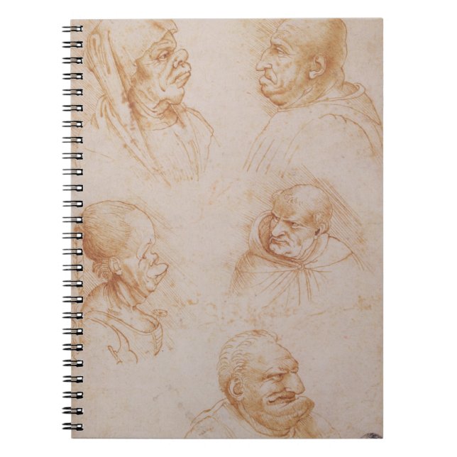 Five Studies of Grotesque Faces (red chalk on pape Notebook (Front)
