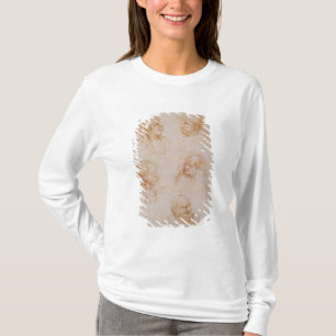 Five Studies of Grotesque Faces (red chalk on pape T-Shirt