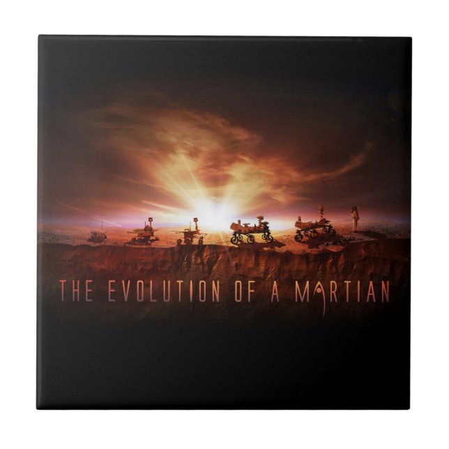 Five Successful Mars Rovers Ceramic Tile (Front)