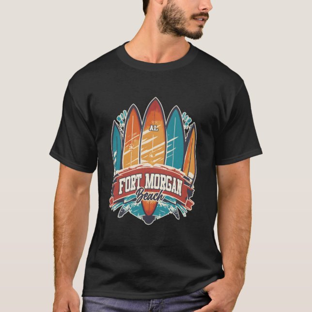 Five Surfboards Fort Morgan Beach Al T-Shirt (Front)