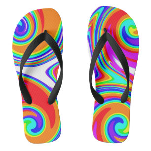 Five Swirls of Colour 3 Flip Flops