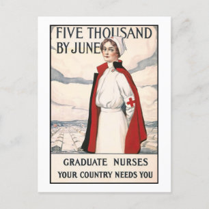 Five Thousand by June Nurse Recruiting Poster Postcard