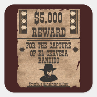 Five Thousand Dollar Reward Square Sticker