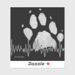 Five-Toed Wolf Car Sticker
