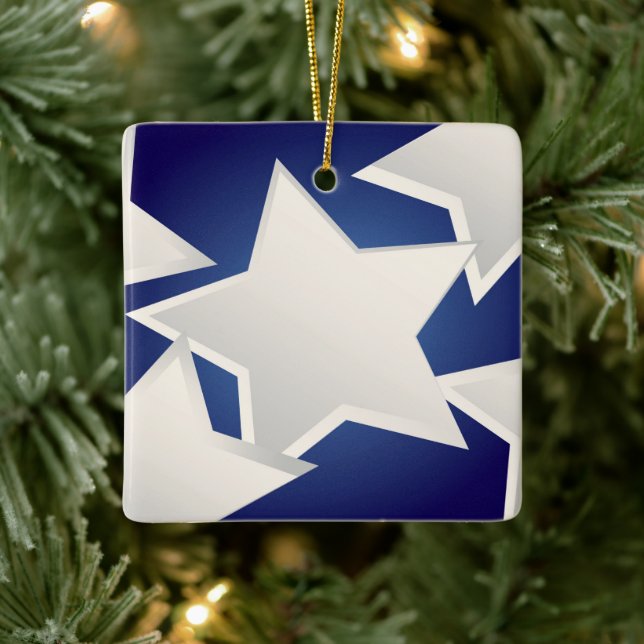 Five white stars ceramic ornament (Tree)