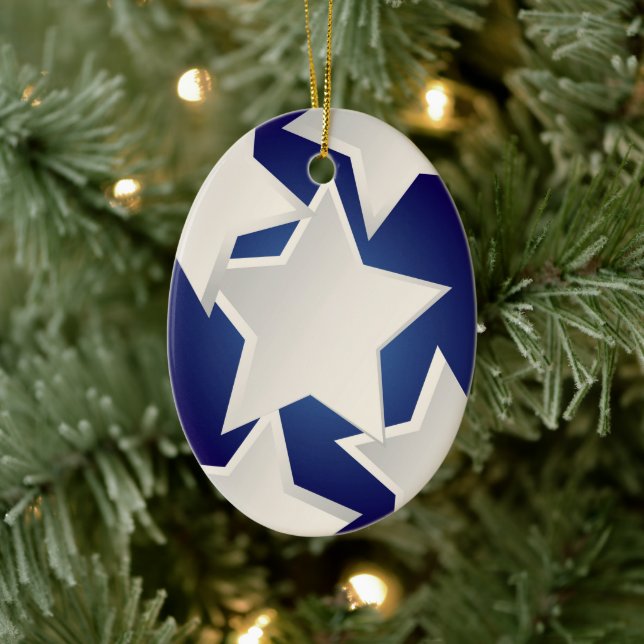 Five white stars ceramic ornament (Tree)