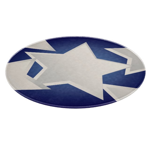 Five white stars cutting board (Corner)