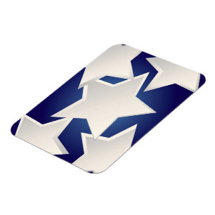 Five white stars magnet
