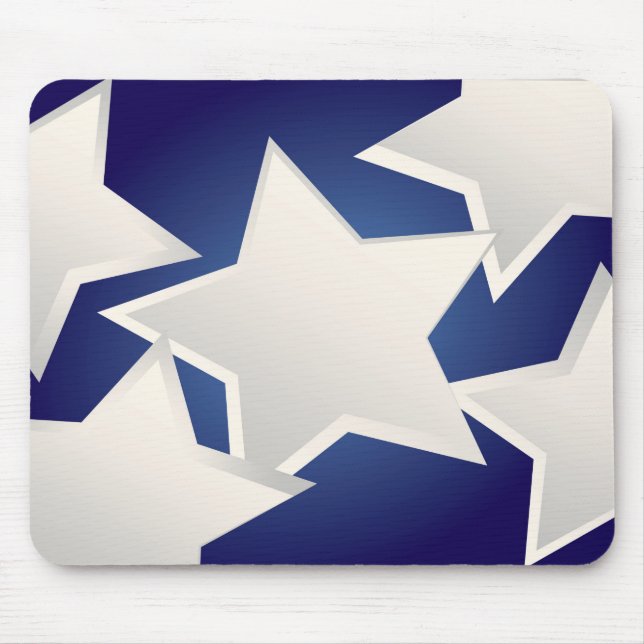 Five white stars mouse pad (Front)