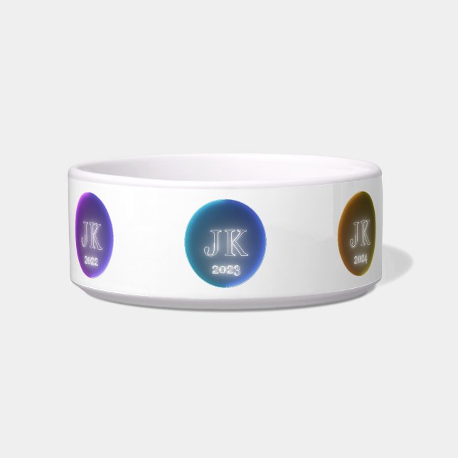 Five Year Colourful Logos Pet Bowl (Front)