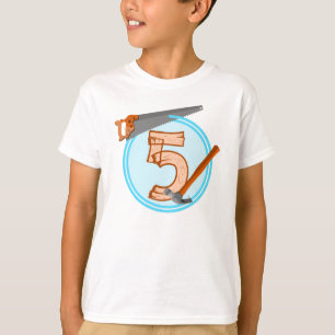 Five Year old Boy Birthday TOOLS T-Shirt