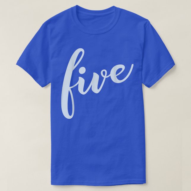 Five Year Old Child 5th Birthday  T-Shirt (Design Front)