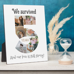 Five Year Wedding Anniversary Plaque