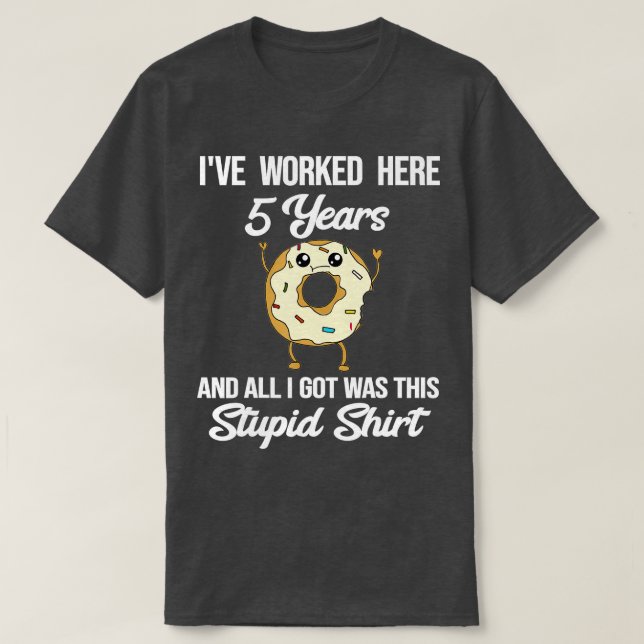 Five Year Work Anniversary Career Milestone 5th Fi T-Shirt (Design Front)