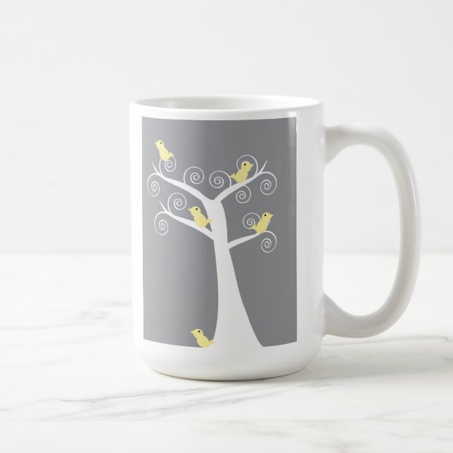 Five Yellow Birds in a Tree Mug (Right)