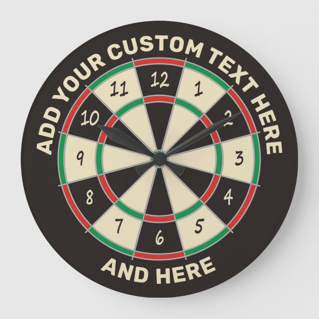 Fives Dart Board Large Clock (Front)