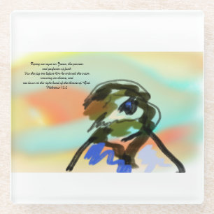 fix eye jesus glass coaster