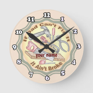 Fix It Dad Round Clock
