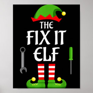 Fix It Elf Family Matching Group Christmas  Poster