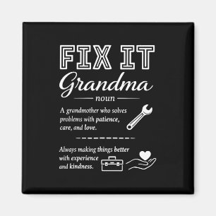 Fix It Grandma Definition Mothers Day Grandmother Magnet