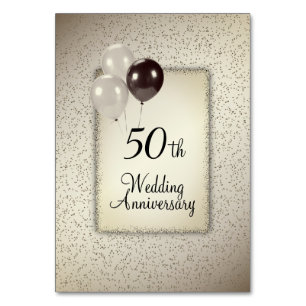 fix numbers 50th Wedding Anniversary Table Number