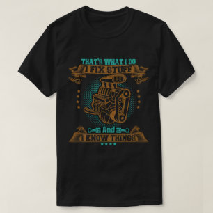 Fix Stuff Mechanic Vintage Engine Tee