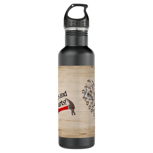 Fix things, break hearts custom water bottle  (Front)