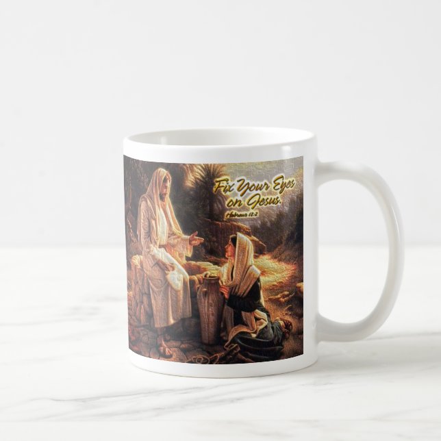 Fix Your Eyes on Jesus 1 Coffee Mug (Right)